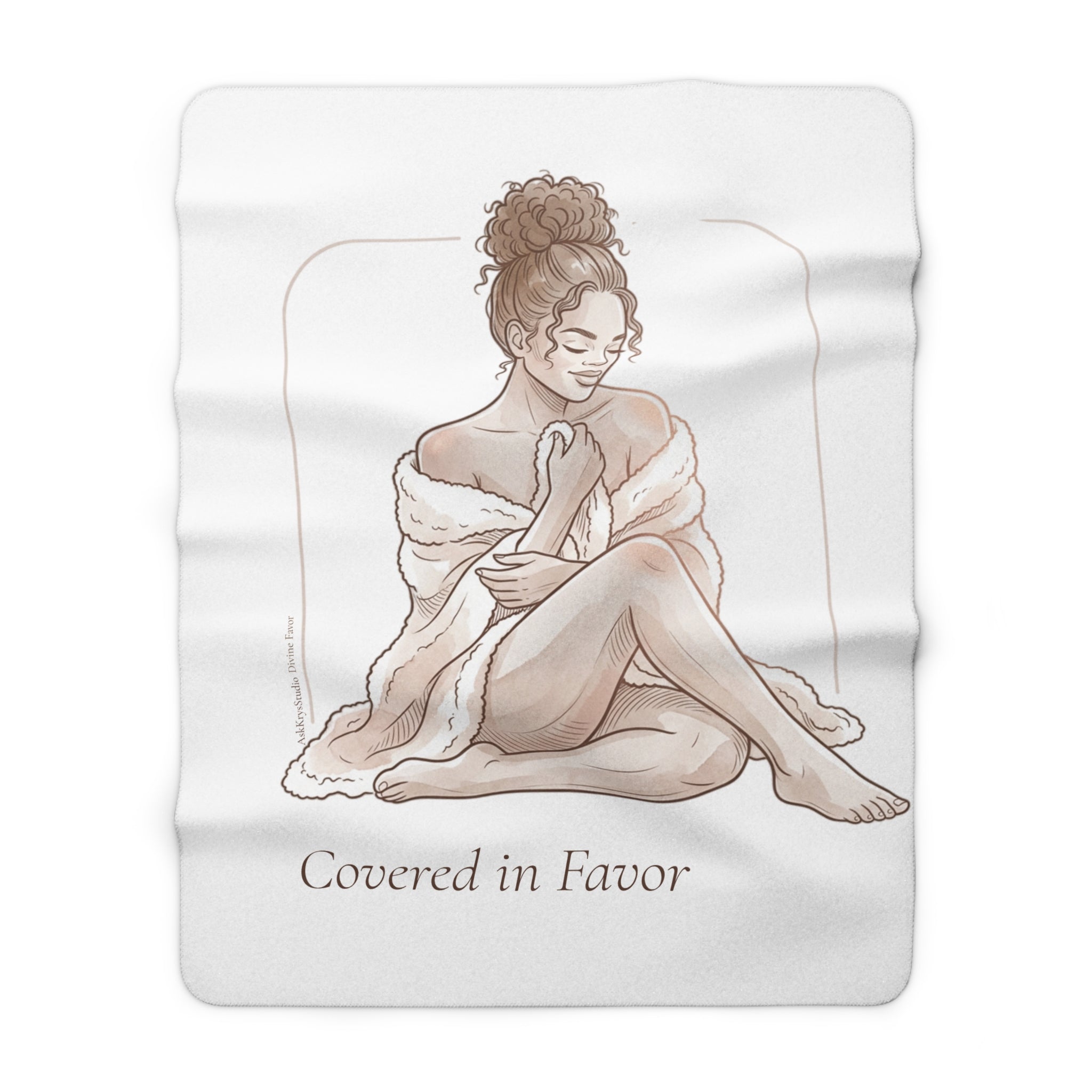 Covered in Favor - Sherpa Fleece Blanket - Divine Favor