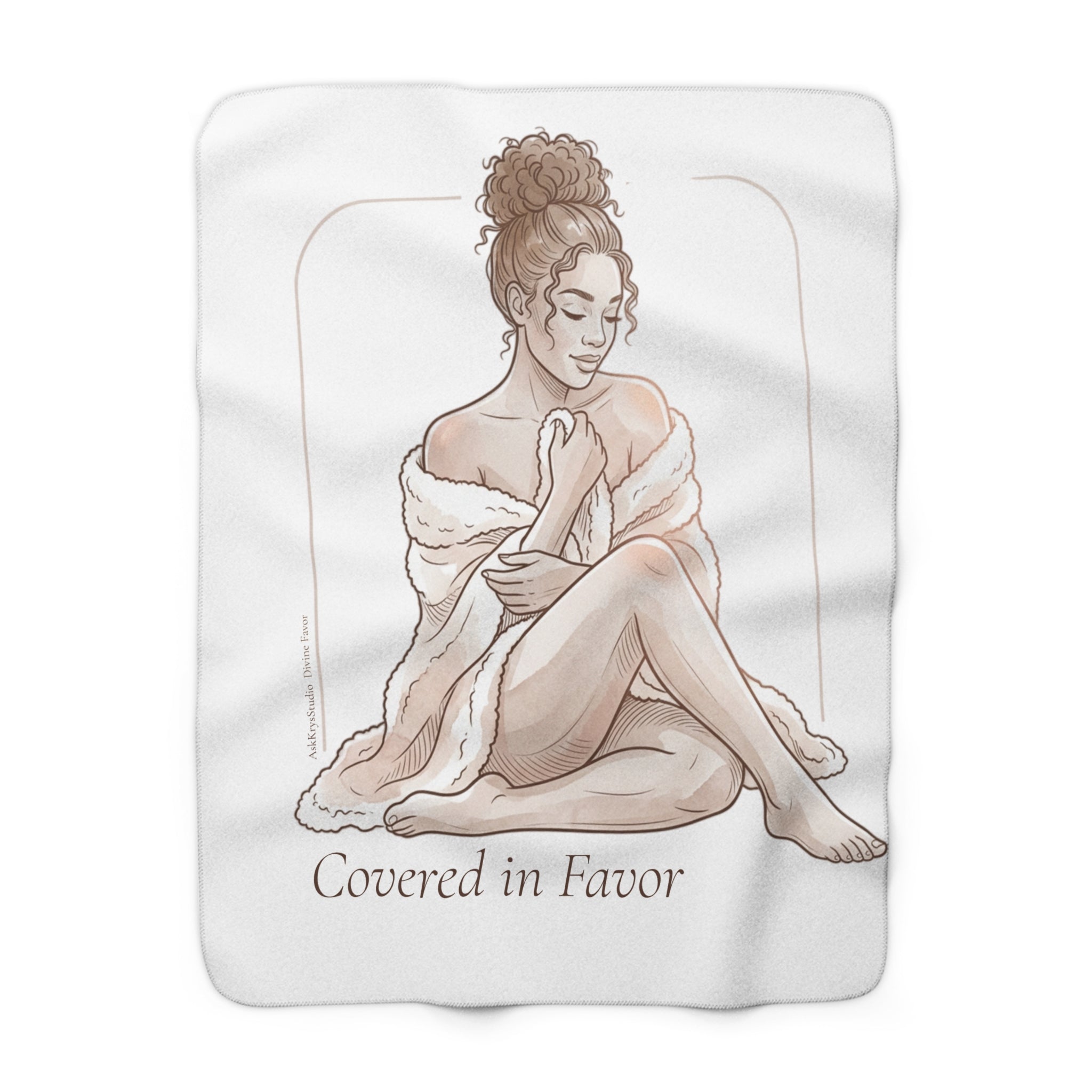 Covered in Favor - Sherpa Fleece Blanket - Divine Favor